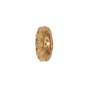 14K Solid Gold Gemstone Round Ring Sliders